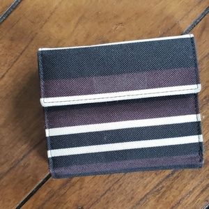 small striped wallet